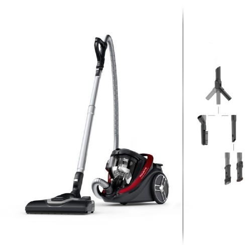 ΣΚΟΥΠΑ ΗΛΕΚΤΡ ROWENTA RO7933 SILENCE FORCE CYCLONIC EFFITECH BLACK RED 550W 2.5LT ΜΕ ΚΑΔΟ